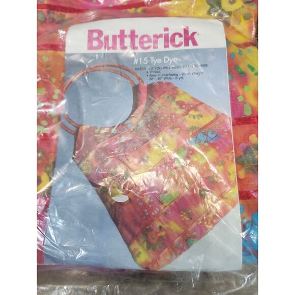 Hancock Fabrics Butterick Kit by the Handbag Boutique #15 Tye Dye Vintage Sealed - Picture 4 of 10